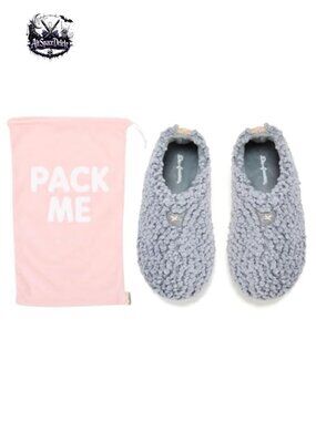 Memory Foam Sherpa Knit Slipper Sock House Shoes Non Slip w Bag